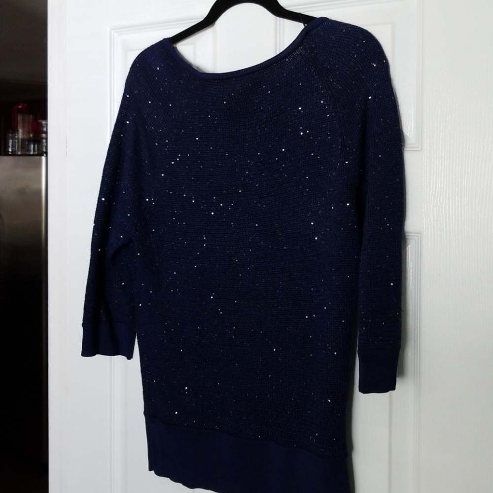 WHBM Navy Blue Sparkle Sweater